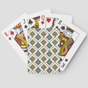 Diamante in green playing cards