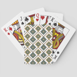 Diamante in green playing cards