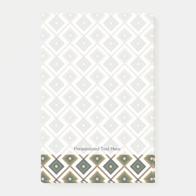 Diamante in green post-it notes (Front)