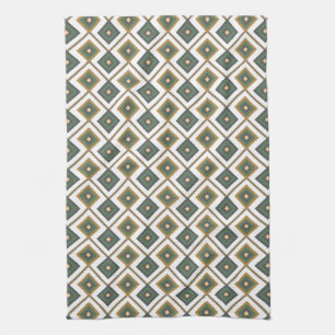 Diamante in green tea towel