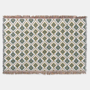 Diamante in green throw blanket