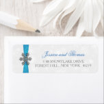 Diamante Snowflake & Blue Ribbon Winter Wedding<br><div class="desc">The diamante snowflake & blue ribbon wedding collection is perfect for any couple planning a romantic winter wedding celebration. The design features a light silvery grey and white snowflake textured background with a diamante snowflake on top of a silky looking ribbon. The wording incorporates the same silvery grey and blue...</div>