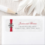 Diamante Snowflake & Red Ribbon Winter Wedding<br><div class="desc">The diamante snowflake & red ribbon wedding collection is perfect for any couple planning a romantic winter wedding celebration. The design features a light silvery grey and white snowflake textured background with a diamante snowflake on top of a silky looking ribbon. The wording incorporates the same silvery grey and red...</div>