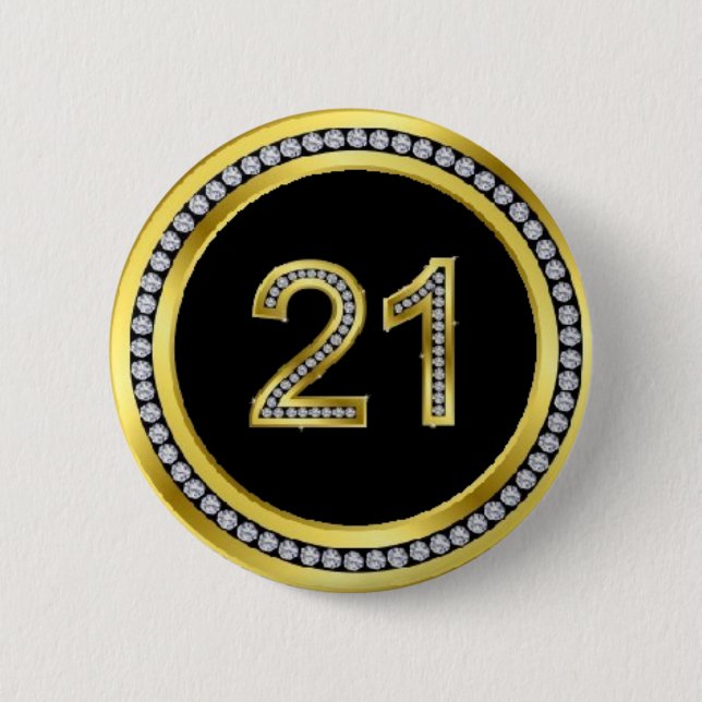 Diamond 21st Birthday Pin (Front)