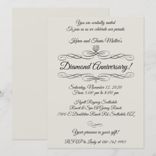 Diamond 60th Anniversary Celebration Invitation