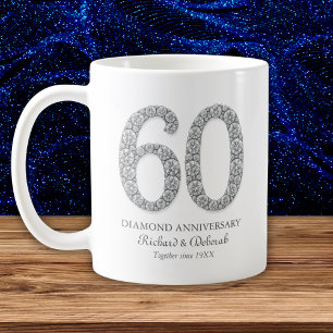 Diamond 60th Wedding Anniversary Coffee Mug