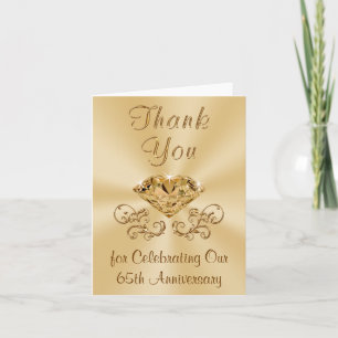 Diamond 65th Anniversary Thank You Cards