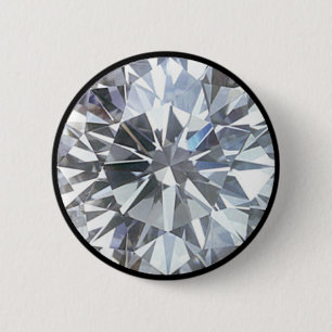 Diamond 6 Cm Round Badge