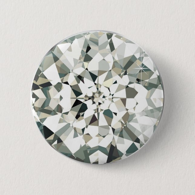 Diamond 6 Cm Round Badge (Front)