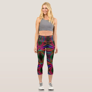 Diamond abstract capri leggings
