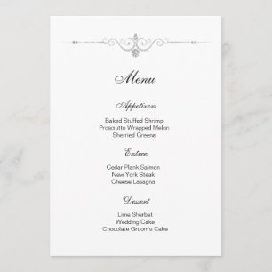 Diamond Accent Menu Card