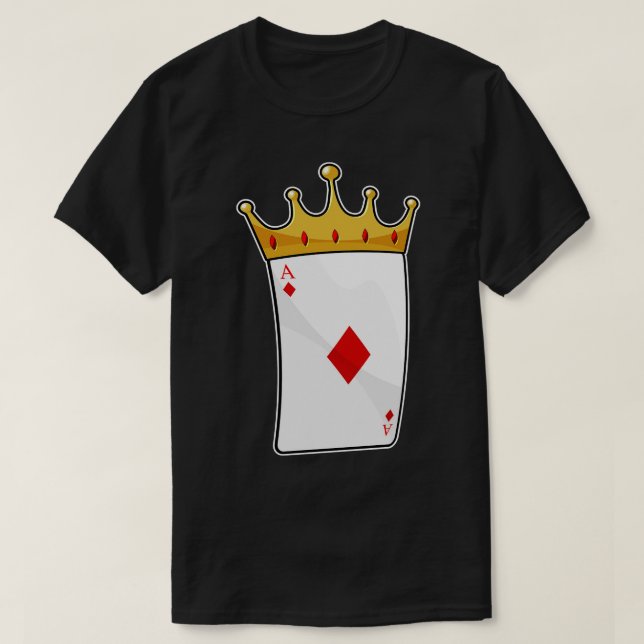 Diamond Ace with King Crown T-Shirt (Design Front)