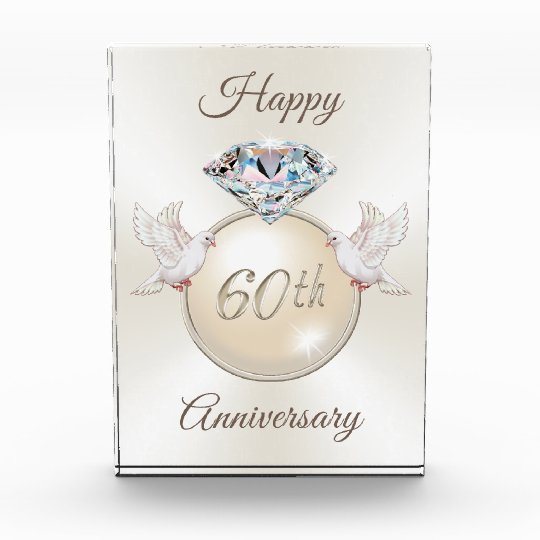  Diamond  and Doves 60th Wedding  Anniversary  Gifts  Zazzle 