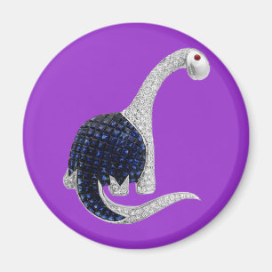 Diamond and Emerald Dinosaur Magnet