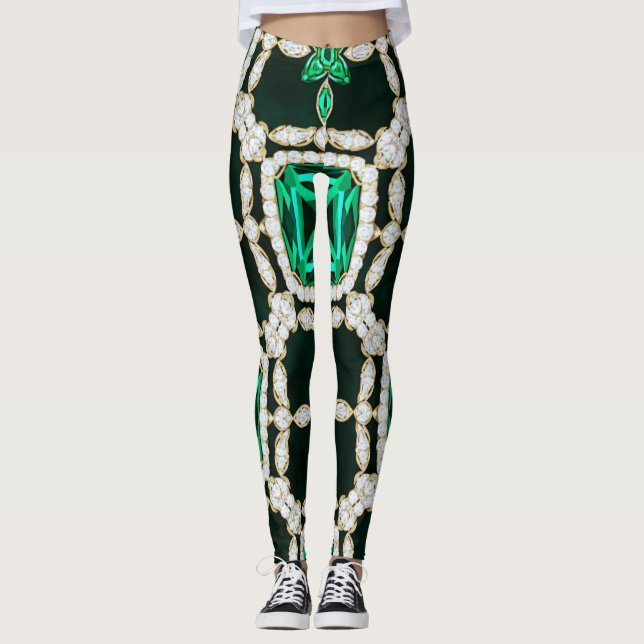Diamond And Emerald Leggings 2 (Front)