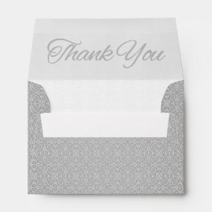 Diamond Anniversary Thank You Damask Custom Envelope