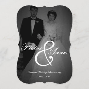 Diamond Anniversary with Vintage Me   Bracket Edge Invitation