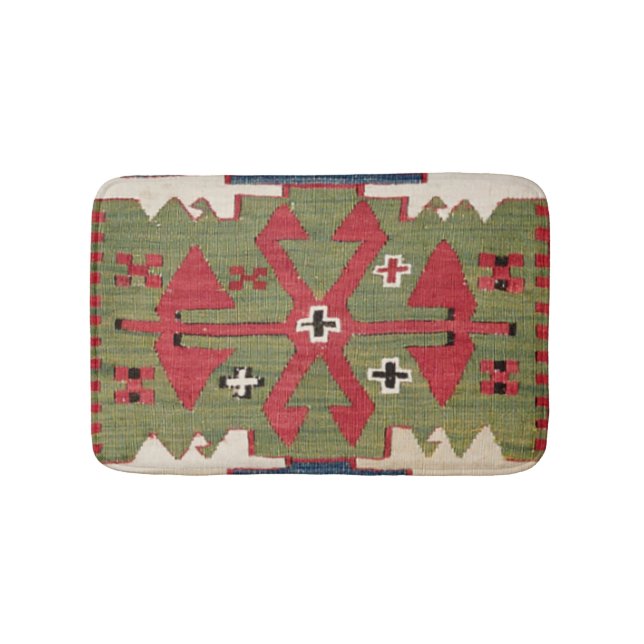 Diamond Arrow Konya Blue Green Cowboy  Bath Mat (Front)