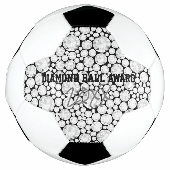Diamond Ball Soccer Award Year Sports Gems (Front)