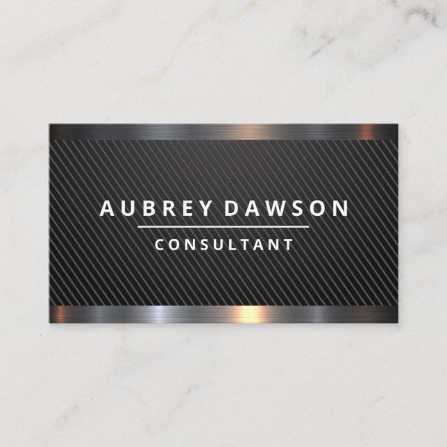 Diamond | Black Patterned Business Card (Front)
