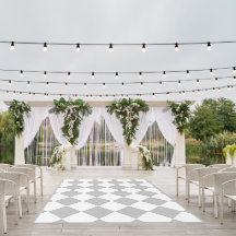Diamond Black & White Dance Floor Ceremony Party -