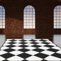 Diamond Black & White Dance Floor Ceremony Party -