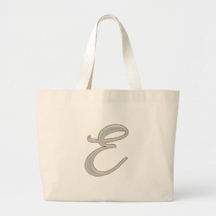 Diamond Bling E Large Tote Bag