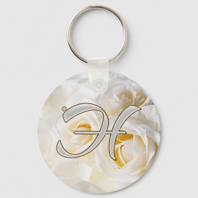 Diamond Bling H Key Ring (Front)