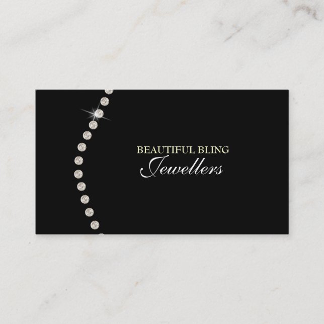 Diamond Bling Jewel Jewellery Store Business Card (Front)