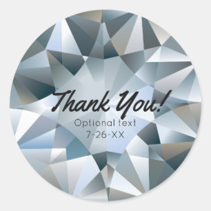 Diamond Bling Jewellery Elegant Jewel Party Classic Round Sticker