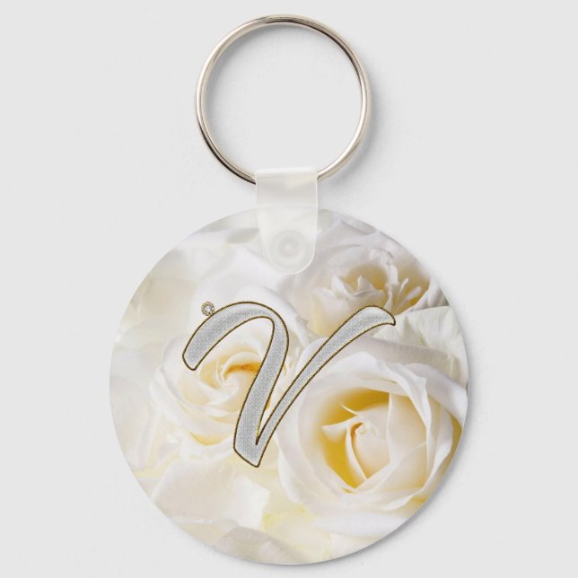 Diamond Bling V Key Ring (Front)