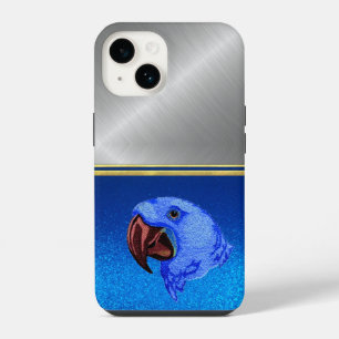 Diamond Blue Sparkle Parrot Bird Lover Case