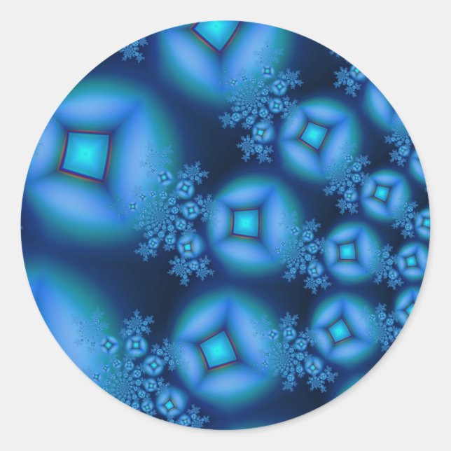 Diamond Blueberries Trippy Psychedelic Classic Round Sticker (Front)