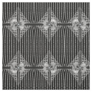 Diamond Bows Elegant Goth Pattern Fabric
