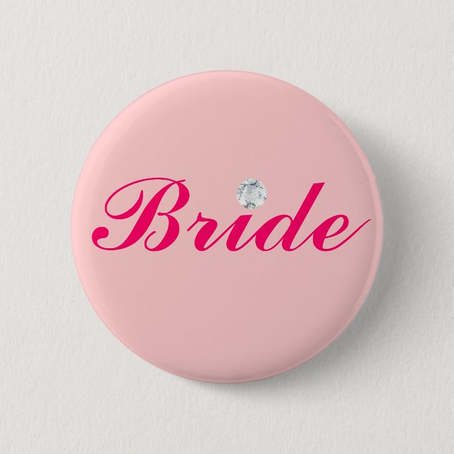 DIAMOND BRIDE 6 CM ROUND BADGE (Front)