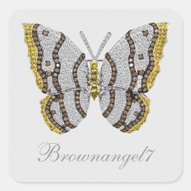 Diamond Butterfly Print Stickers (Front)