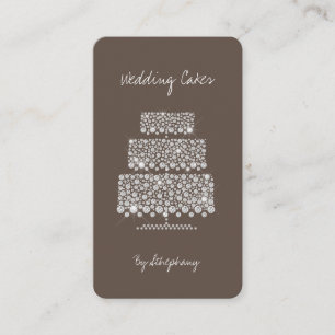 Diamond cake chocolate wedding cake decorator business card