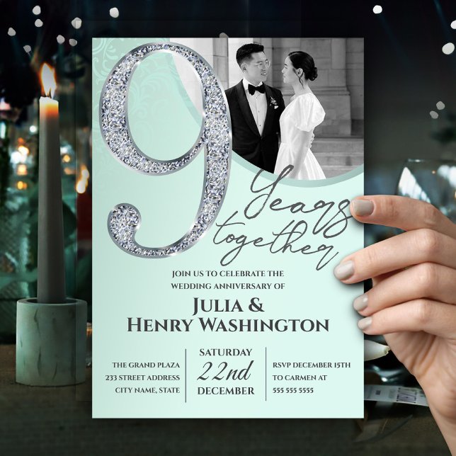 Diamond Calligraphy Wedding Anniversary  Invitation (Creator Uploaded)