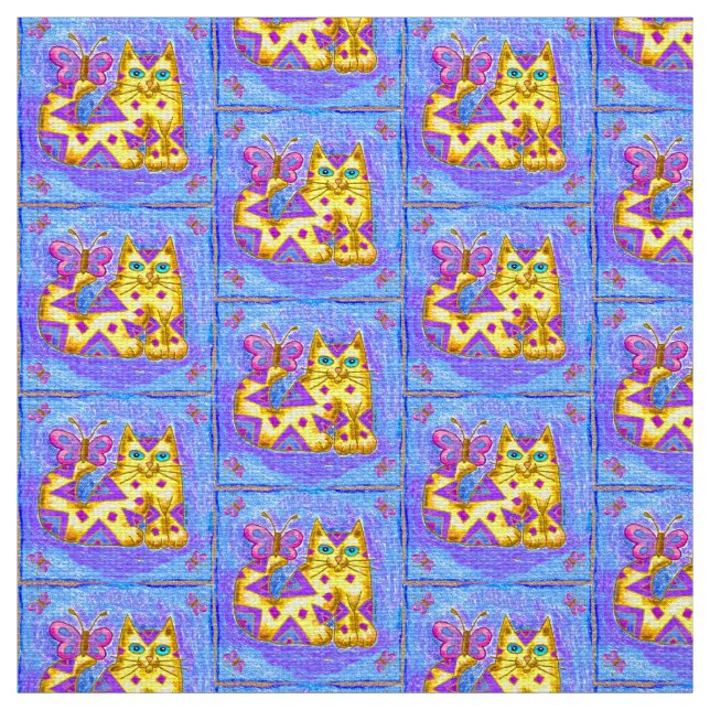 Diamond Cat Fabric (Swatch)