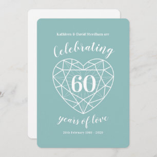 Diamond celebrating 60 years of love party invites