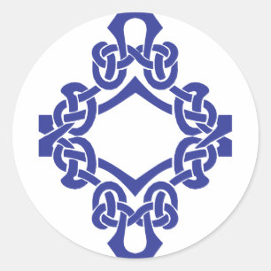 Diamond Celtic Knotwork Classic Round Sticker