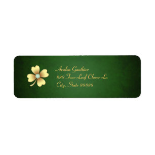 Diamond Clover St Patrick's Day Address Labels