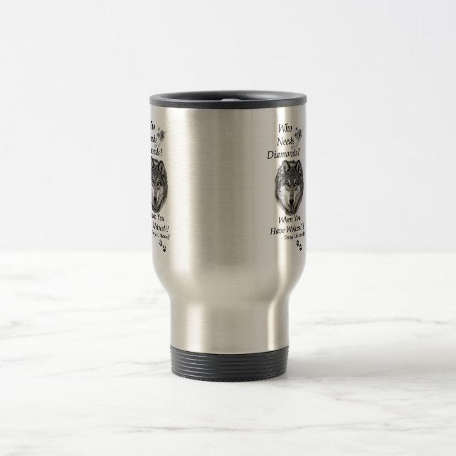 Diamond Collection Travel Mug Stainless Steel 15oz (Center)