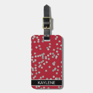 Diamond Confetti Personalised Luggage Tag
