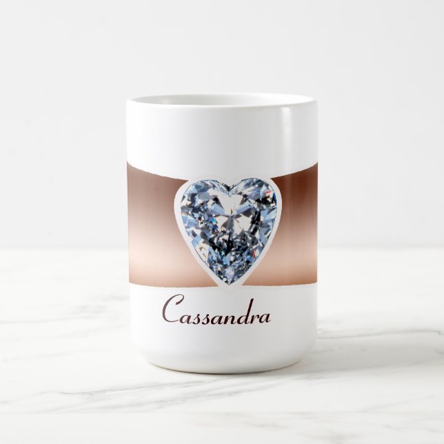 Diamond Copper Personalised Mug (Center)