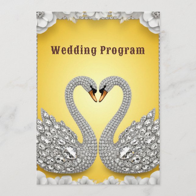 Diamond Crystal Swans Romantic Warm Scene Programme (Front)