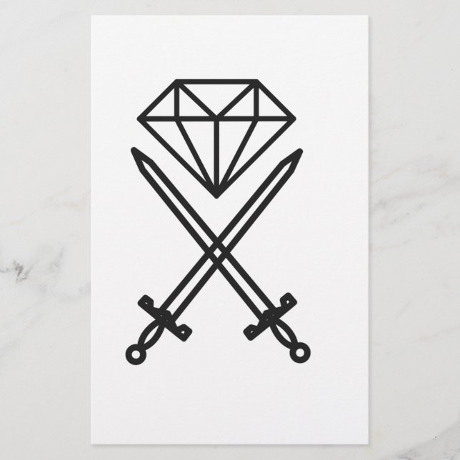Diamond cut stationery (Front)
