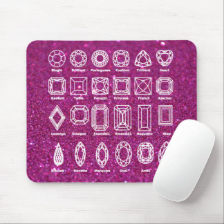 Diamond Cuts_Glitter_violet Mouse Mat
