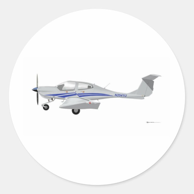 Diamond DA-40 Classic Round Sticker (Front)