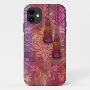 Diamond Damask, Morocco in Fuchsia and Orange iPhone 11 Case